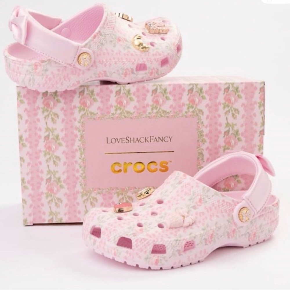 Love Shack Fancy x CROCS Kids Floral Pink Sandals